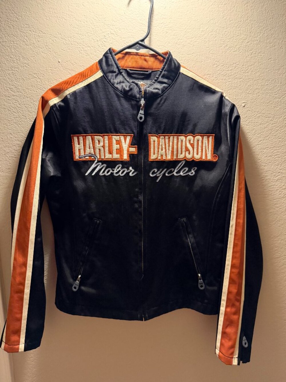 Harley Davidson Nylon Printed Bomber Jacket (Women)
